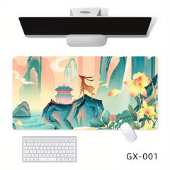 Large Chinese Style Rubber Mouse Pad Non-slip Table Mat