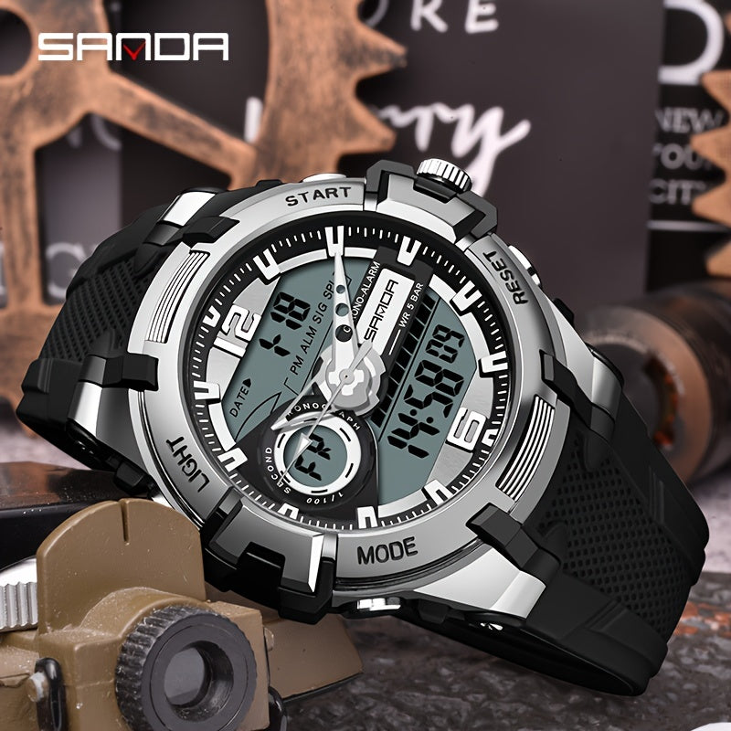 SANDA Waterproof LED Digital Sports Boy's Watch Gift