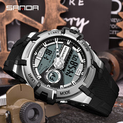 SANDA Waterproof LED Digital Sports Boy's Watch Gift