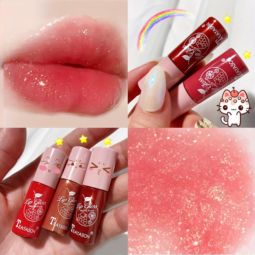 Crystal Jelly Lip Gloss - 5 Shades Glitter Lipstick Colors