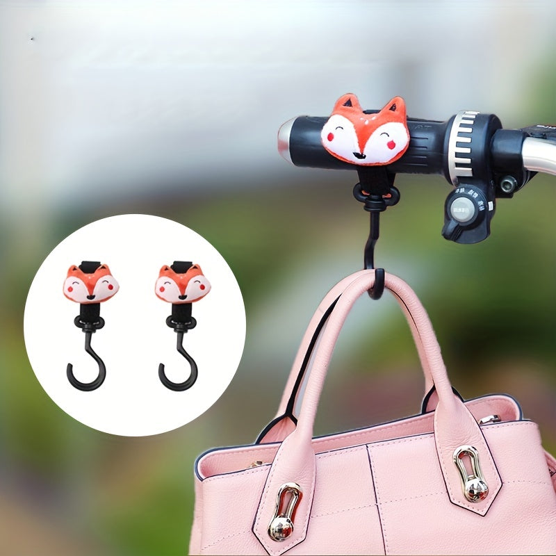 2pcs Animal Fruit Hook and Loop Stroller Hooks for Baby Car