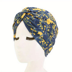 Paisley Plaid Print Turban Cap Boho Bonnet Head Wrap