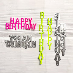 2pcs Happy Birthday Die Cutting DIY Scrapbooking Embossing Tools