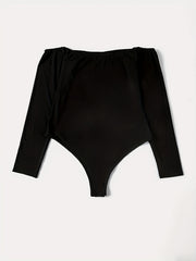 Sexy Off Shoulder Slim Fit Bodysuit Women's Clothing