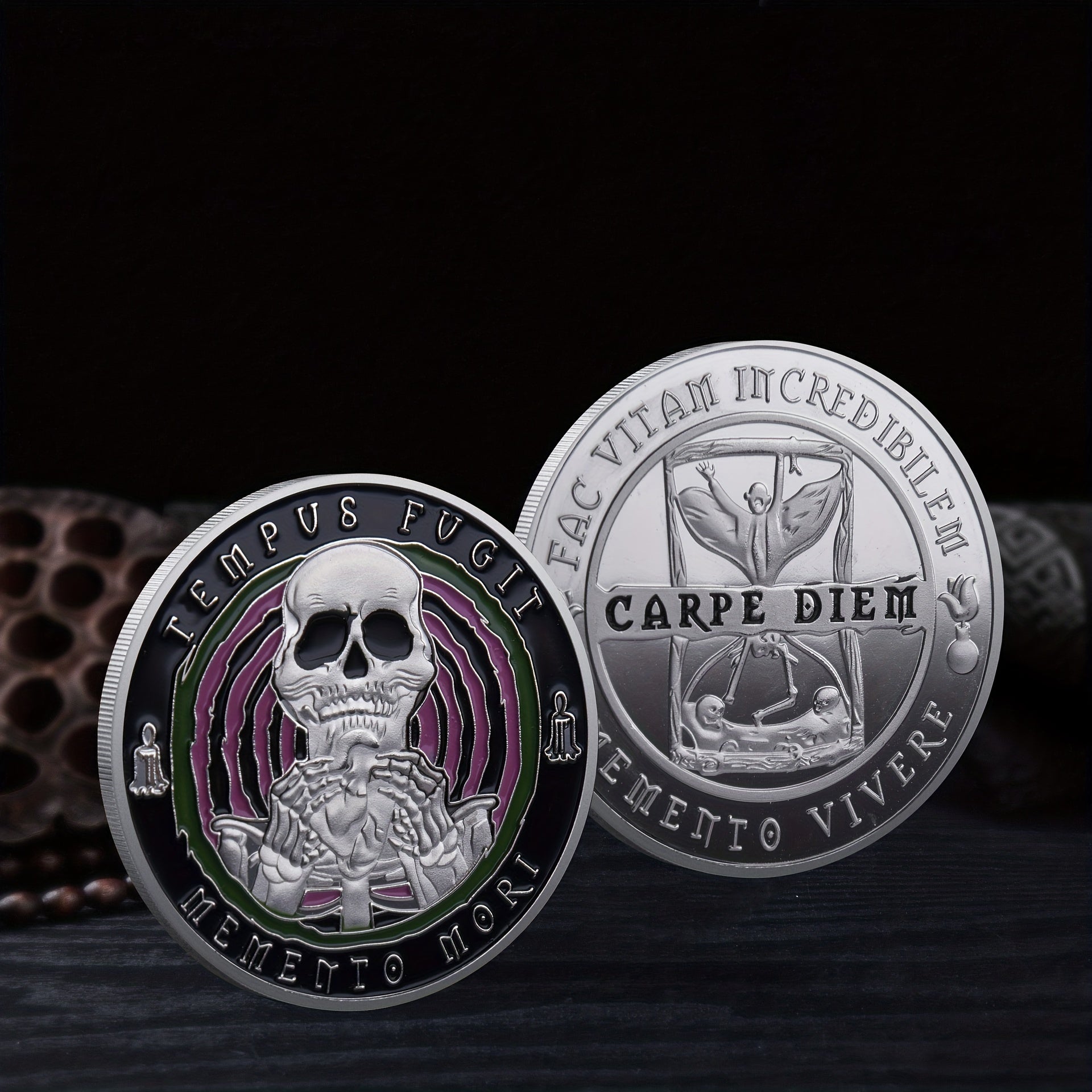 Skull Pirates Halloween Challenge Coin Unique Souvenir for Christmas