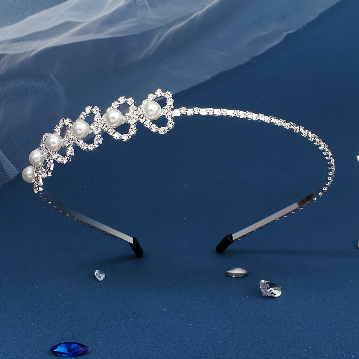 Rhinestone Heart Hairband Headband Princess Tiara
