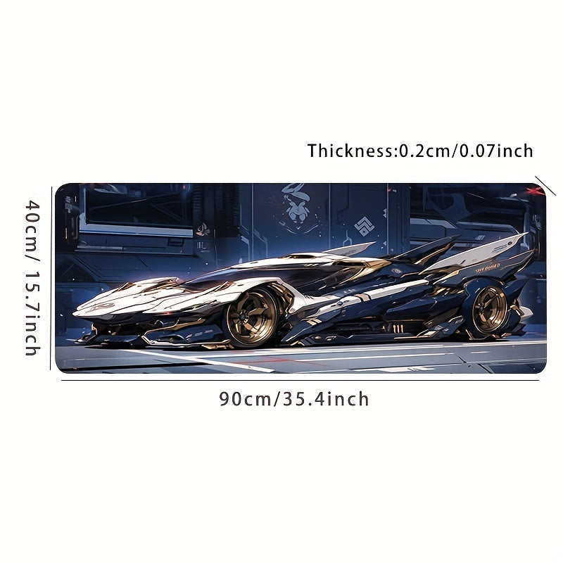 Anime Sports Car Long Mouse Pad Non-slip Waterproof Office Game Table Mat