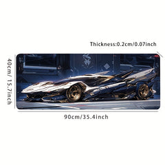 Anime Sports Car Long Mouse Pad Non-slip Waterproof Office Game Table Mat