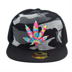 Sunshade Maple Leaf Embroidery Print Baseball Cap Adjustable Outdoor Sport