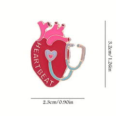 Doctor Heart Enamel Pin Brooch Jacket Backpack Hat Jewelry