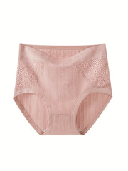 5 Pack Plus Size Lace Ribbed Underwear Set for Women