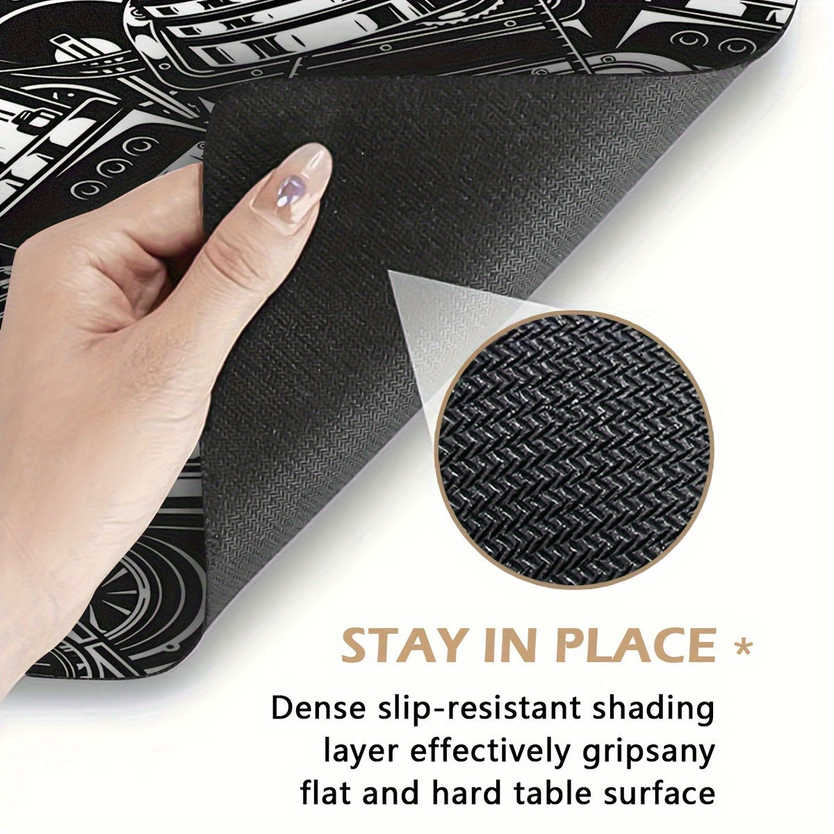 Automobile Car Parts Non Slip Rubber Mouse Pad 30x70cm