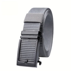 Men's Adjustable Nylon Ratchet Belt with Extension Buckle