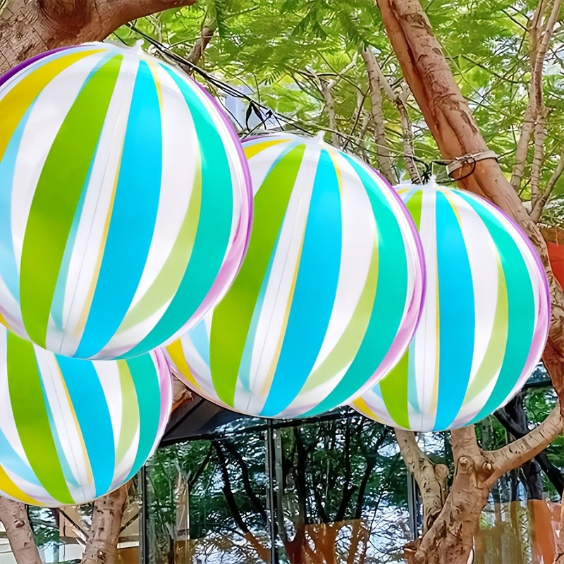 2pcs Striped Beach Balls Large and Small Outdoor Decoration