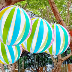 2pcs Striped Beach Balls Large and Small Outdoor Decoration