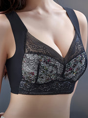Lace Wireless Bra & Floral Push Up Bra - Women's Lingerie