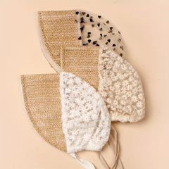 3pcs Flower Mesh Braided Straw Cap Sun Protection Comfortable Breathable Cap