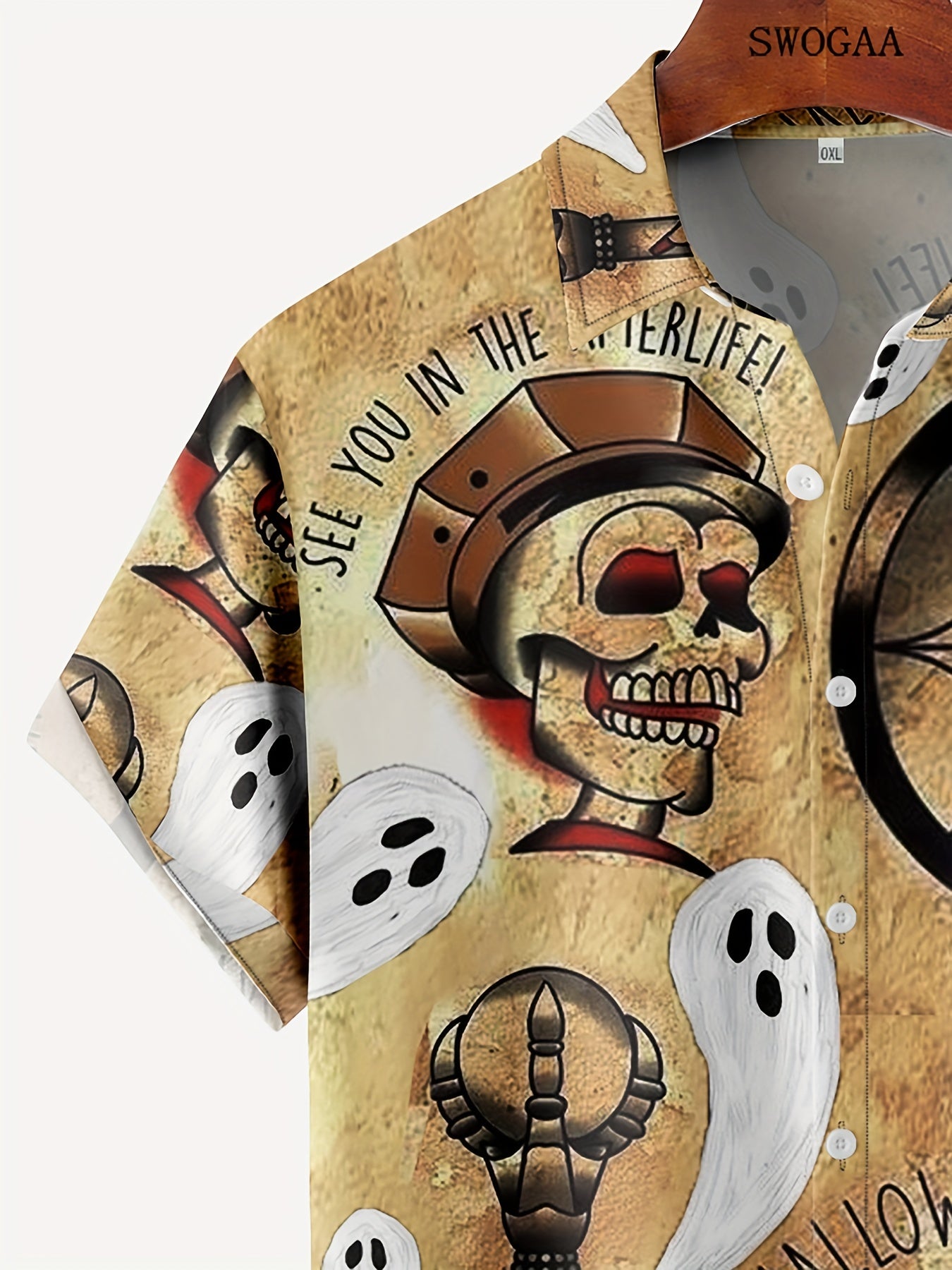 Retro Halloween Pattern Men's Shirt
