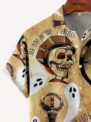 Retro Halloween Pattern Men's Shirt