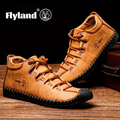 FLYLAND Vintage Ankle Boots Walking Shoes Fall Winter