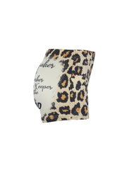 Letter & Leopard Print Skinny Shorts for Women