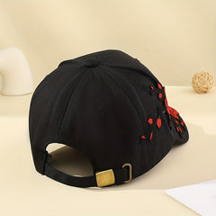 Red Plum Embroidery Baseball Cap Adjustable Sports Dad Hat