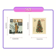 50pcs Vintage Stamp Stickers Set for Scrapbooking Journaling Planners