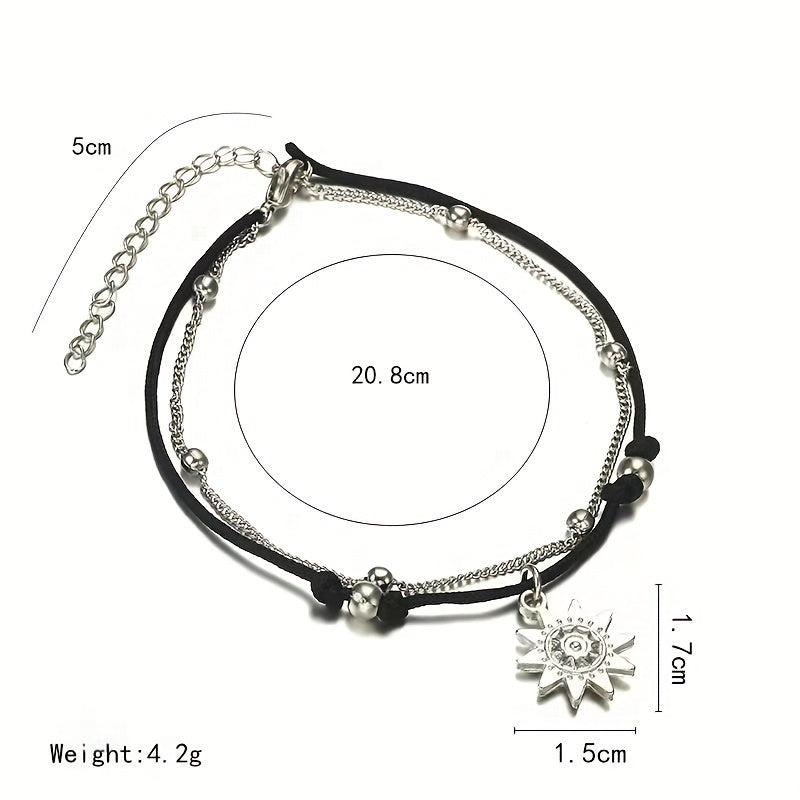 Elephant Sun Boho Alloy Anklet Foot Jewelry Beach Decor
