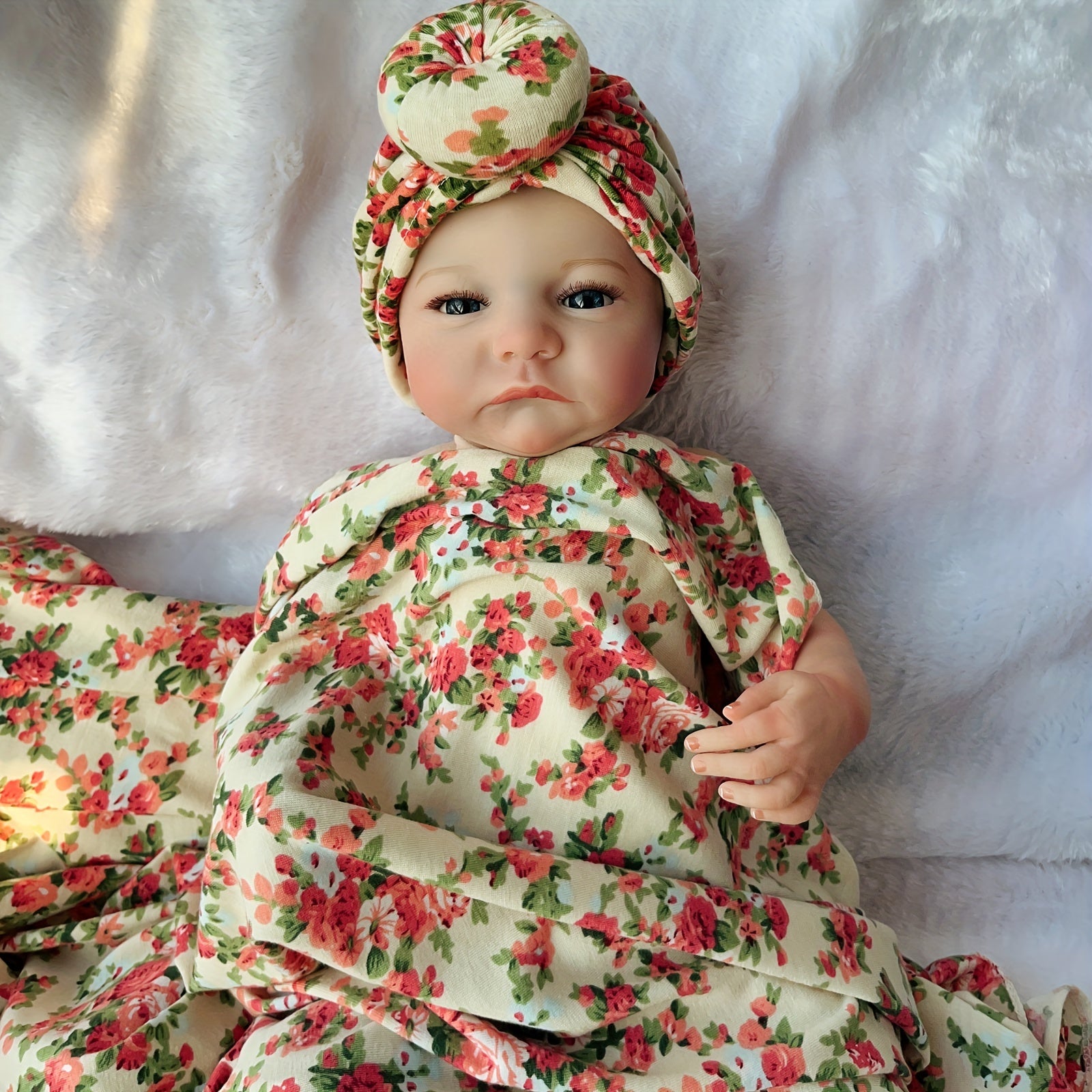 Reborn Baby Doll Hand Painted Baby Size 3D Skin Veins Collectible Art Doll