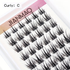 DIY Cluster Eyelashes C Curling 10mm 16mm Natural Cluster False Lashes