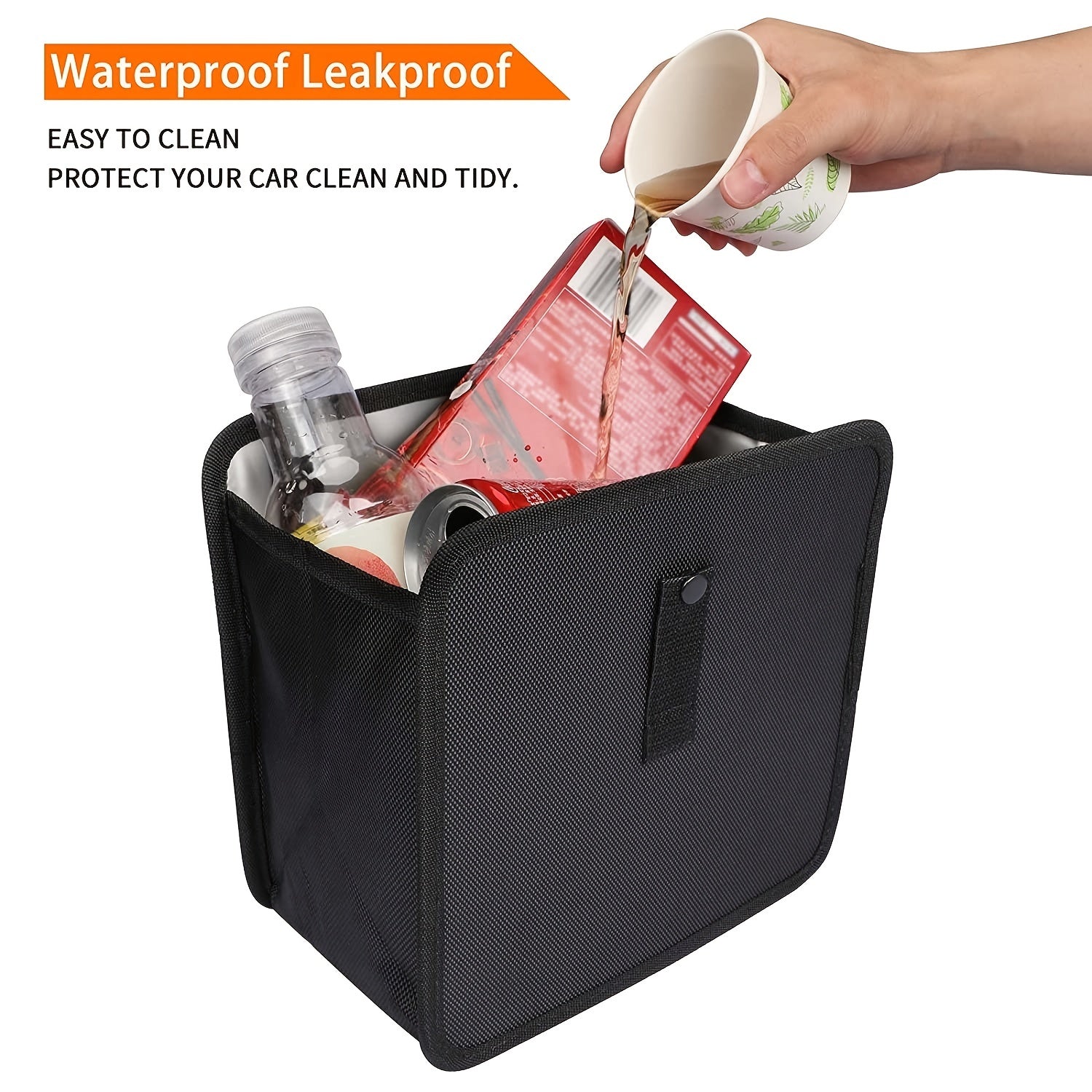 Waterproof Car Trash Bag Can 7.0L Capacity