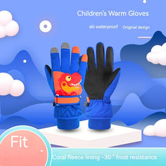Kids Skiing Gloves Protect Hands Waterproof Winter Gloves