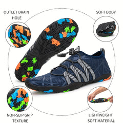 Men's Quick Drying Water Shoes Lightweight Slip On Beach Aqua Socks