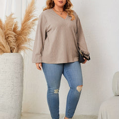 Lace Detail V-Neck Knit Top