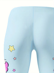 Unicorn Graphic Leggings Girls Thick Leggings For Spring Fall Winter