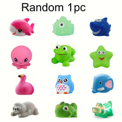 Light Up Bath Toys Set Colorful Educational Play Toys for Kids Perfect Gift