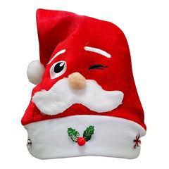 Red Non-woven Christmas Hat Cartoon Velvet Plush Gift