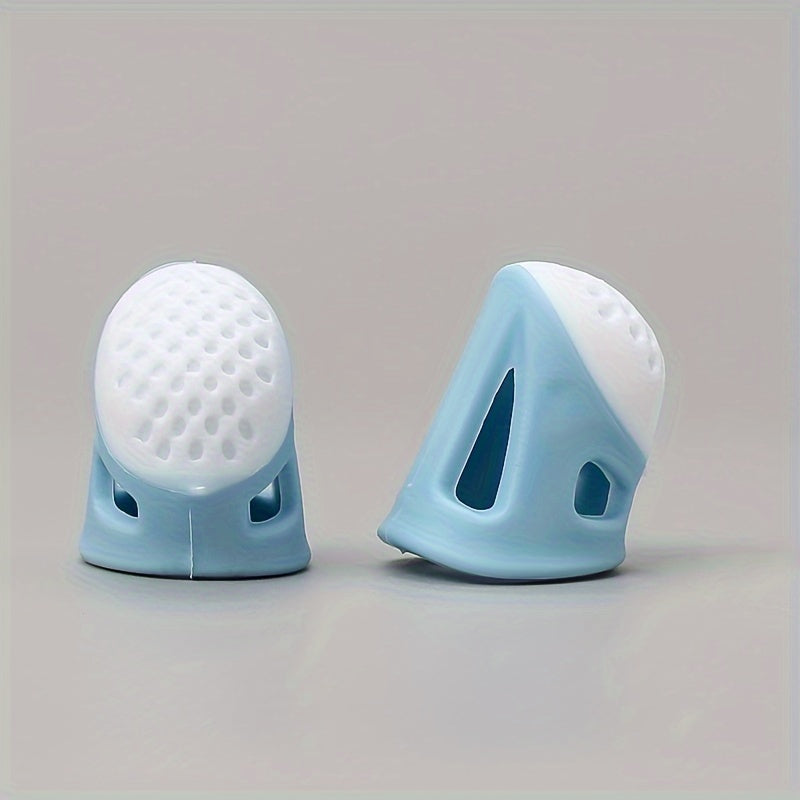 Silicone Thimble Finger Protector 2pcs Set Sewing Needle Proof Kit