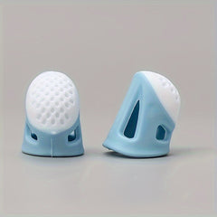 Silicone Thimble Finger Protector 2pcs Set Sewing Needle Proof Kit