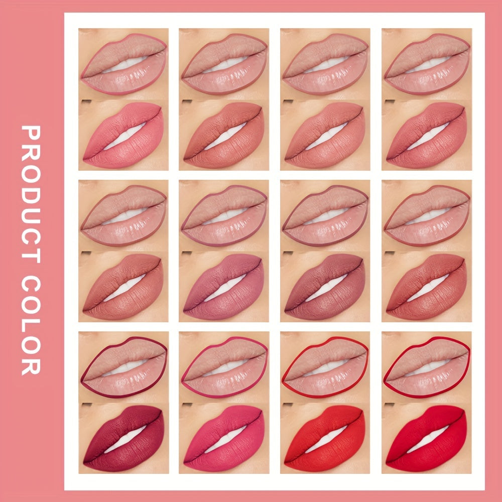 Waterproof Long Lasting Lip Liner Matte Lipstick Velvet Matte Women's Lipstick