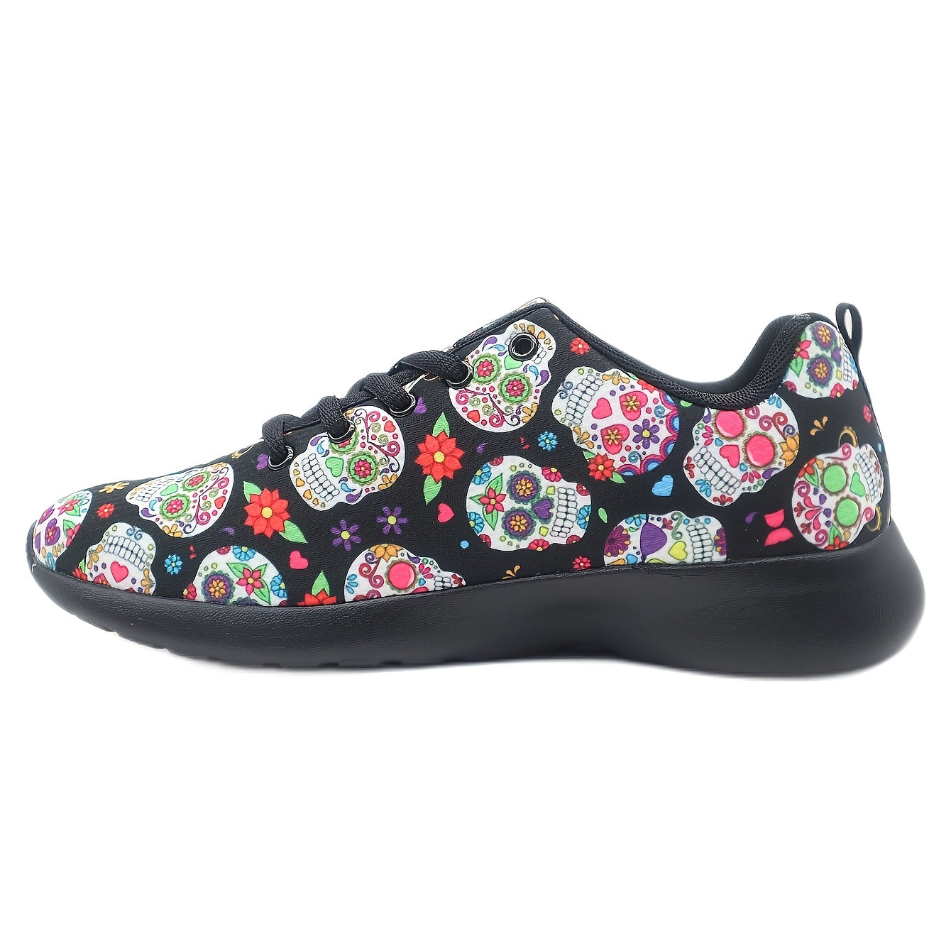 Skull Pattern Lace-up Sneakers for Men