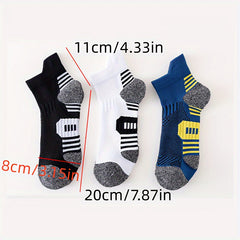 Men's Thick Padded Ankle Socks, 5 Pairs