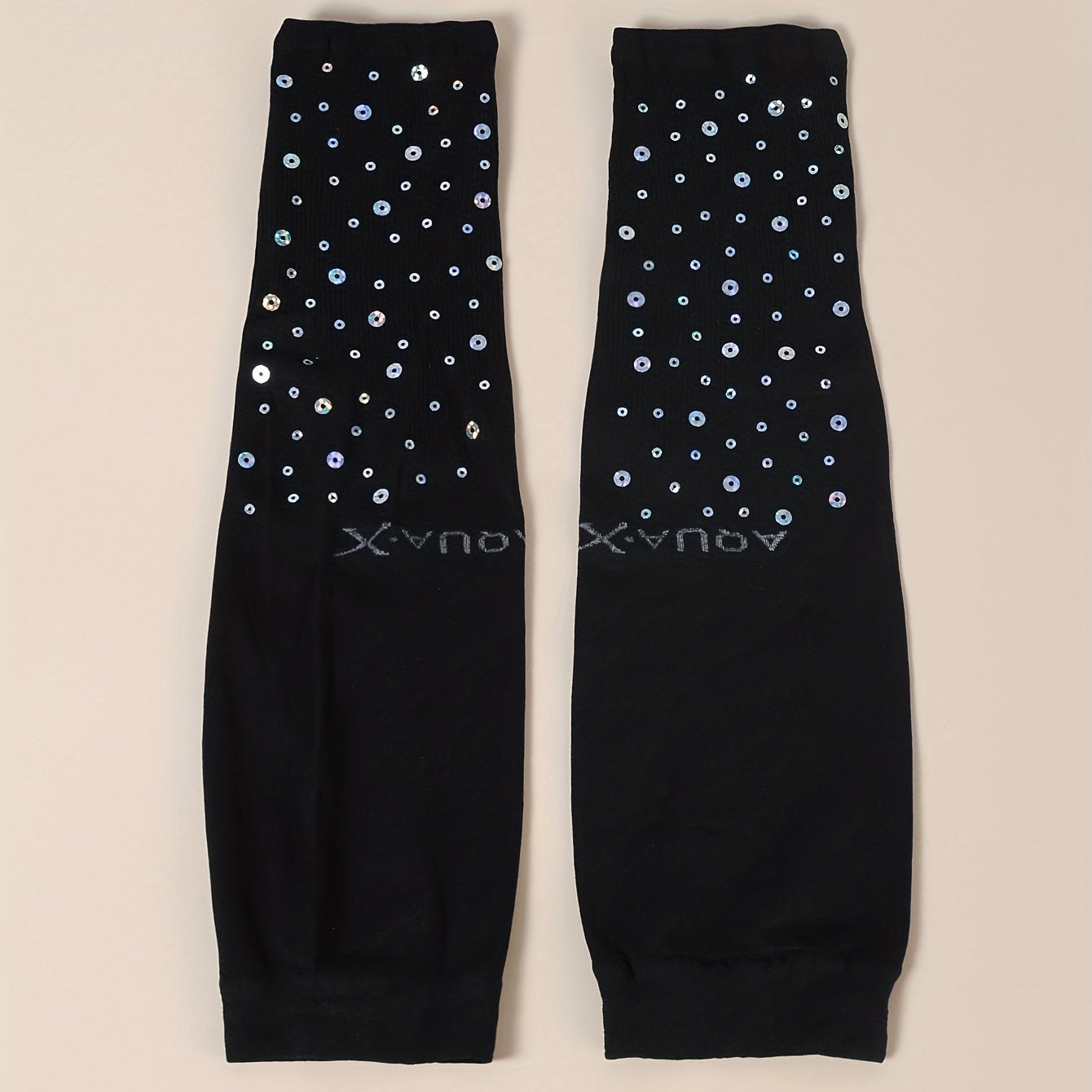 Sequin Decor Long Gloves UV Protection Fingerless Gloves