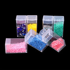Mini Plastic Clear Storage Box Square Bottle for DIY Craft Diamond Painting Bead