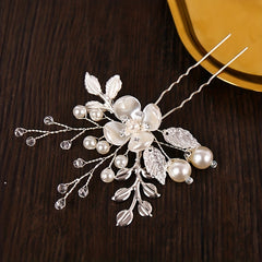 Crystal Faux Pearl Hair Pins Wedding Hair Accessories
