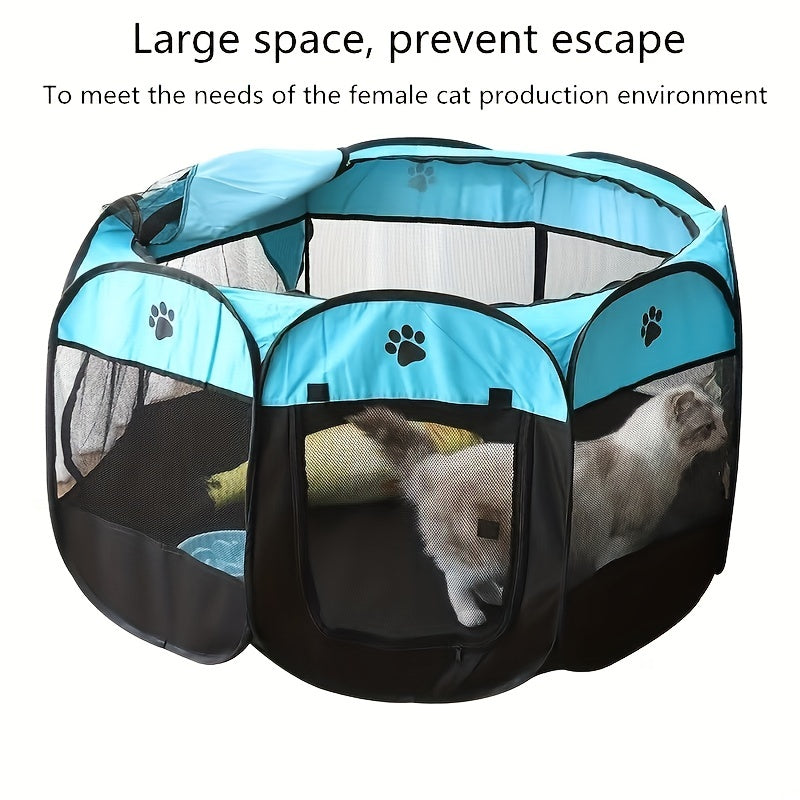 Foldable Waterproof Pet Playpen With Shade