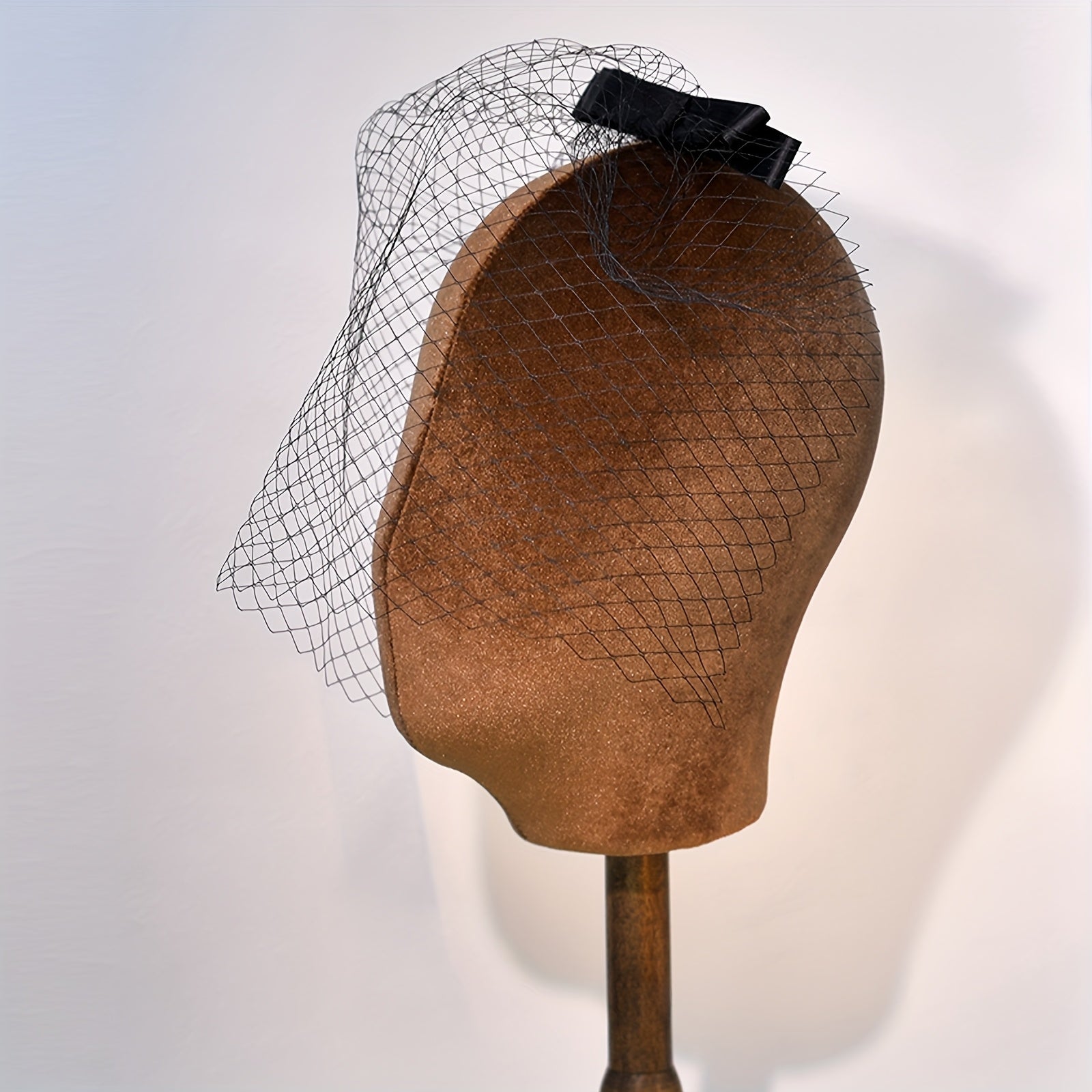Vintage Inspired Bridal Veil Hair Clip Mask for Weddings