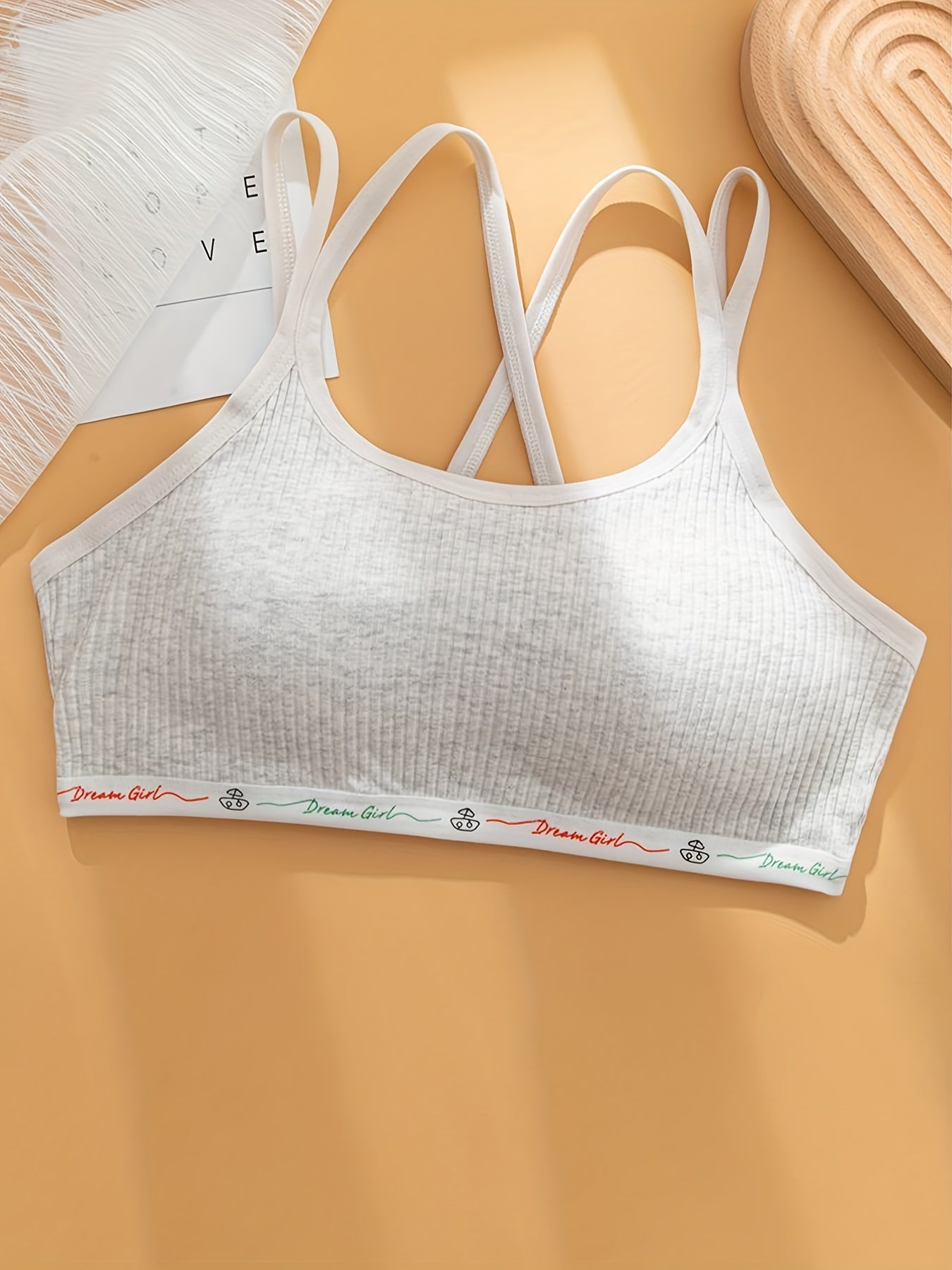 3pcs Girls Bra Breathable Soft Tube Top Multiple Colors Underwear Teens