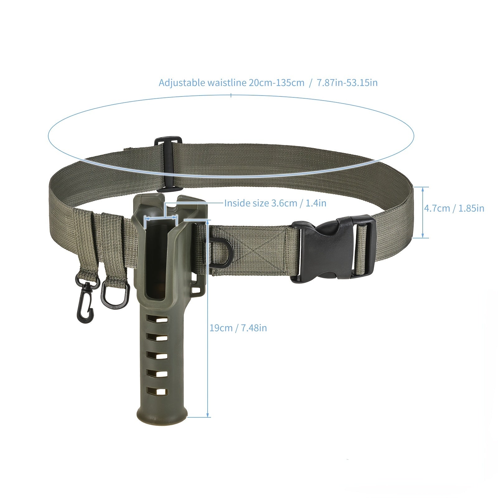 Adjustable Fishing Waist Belt With Rod Holder for Outdoor Fishing