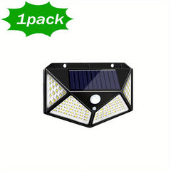 Solar Outdoor LED Wall Light 100 Lamp Beads Human Body Sensing IP65 Waterproof